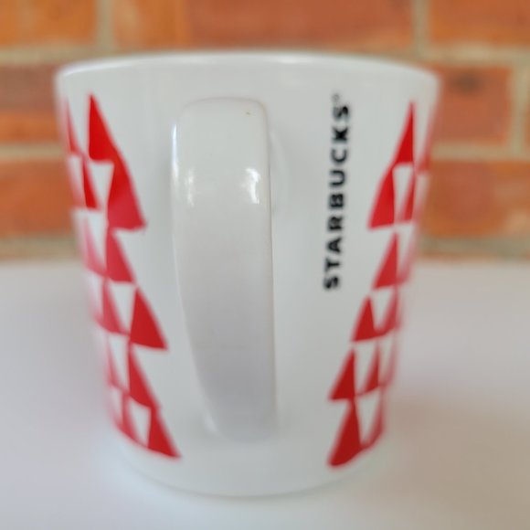 Starbucks Coffee Mug 2016 Christmas Holiday White with Red Christmas Trees - Picture 6 of 8